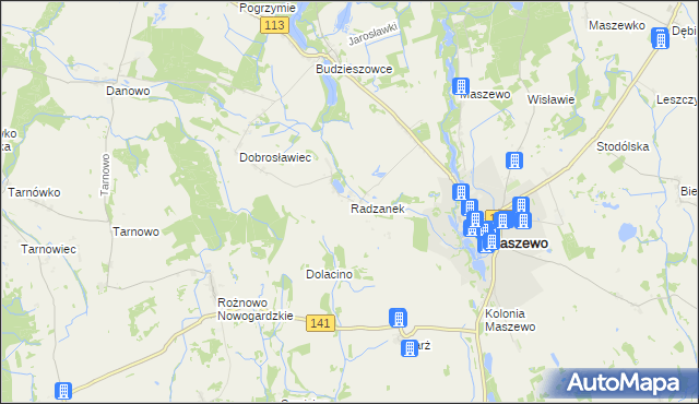 mapa Radzanek, Radzanek na mapie Targeo