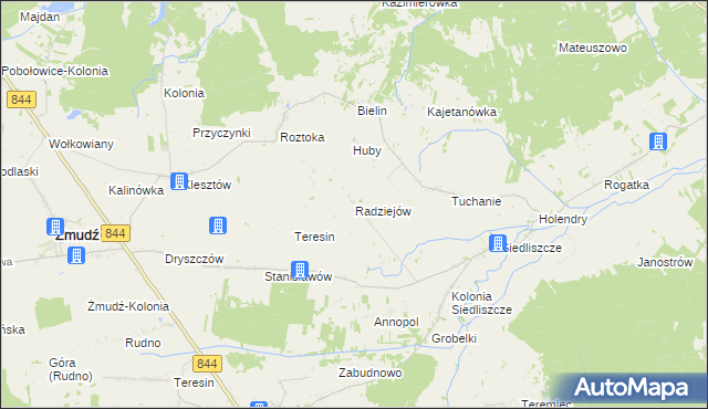 mapa Radziejów gmina Dubienka, Radziejów gmina Dubienka na mapie Targeo