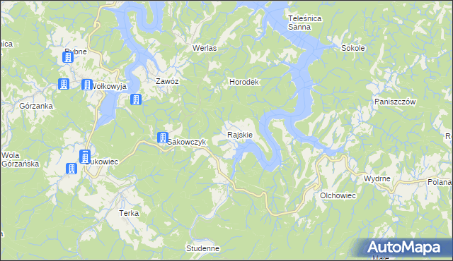 mapa Rajskie, Rajskie na mapie Targeo