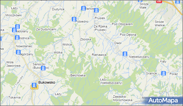 mapa Ratnawica, Ratnawica na mapie Targeo