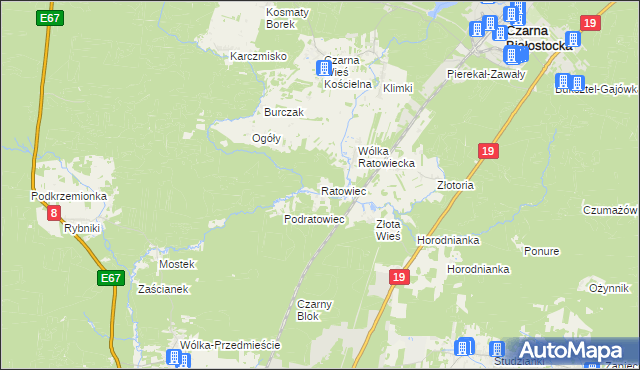 mapa Ratowiec, Ratowiec na mapie Targeo