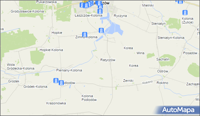 mapa Ratyczów, Ratyczów na mapie Targeo