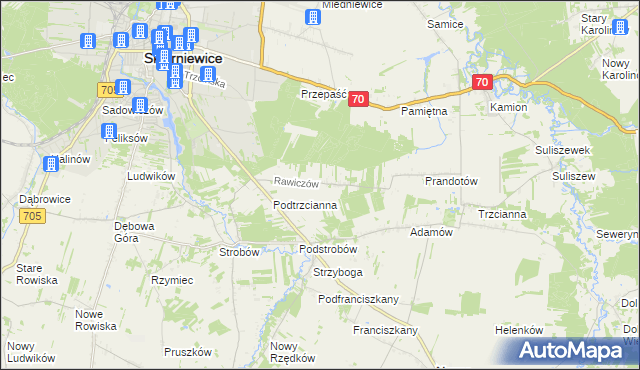 mapa Rawiczów, Rawiczów na mapie Targeo