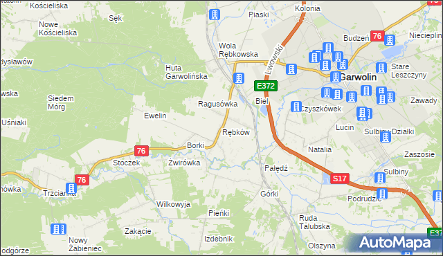 mapa Rębków, Rębków na mapie Targeo