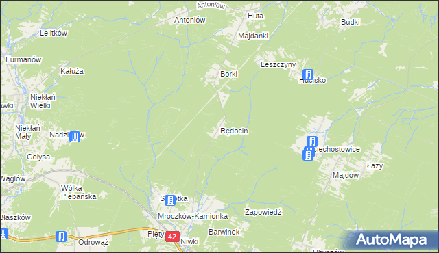 mapa Rędocin, Rędocin na mapie Targeo