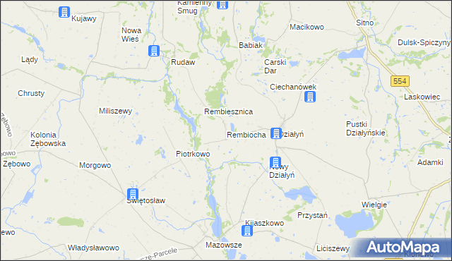 mapa Rembiocha, Rembiocha na mapie Targeo