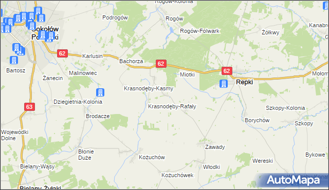 mapa Remiszew Mały, Remiszew Mały na mapie Targeo