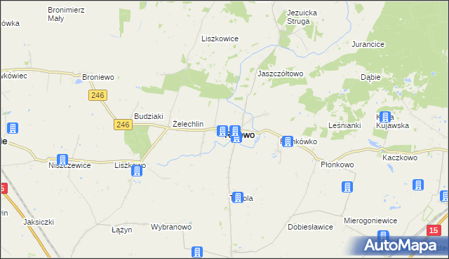 mapa Rojewo powiat inowrocławski, Rojewo powiat inowrocławski na mapie Targeo