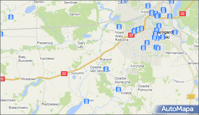 mapa Rokocin, Rokocin na mapie Targeo