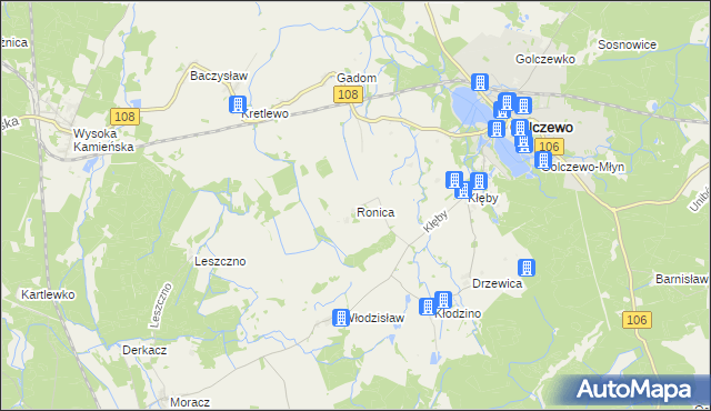 mapa Ronica, Ronica na mapie Targeo