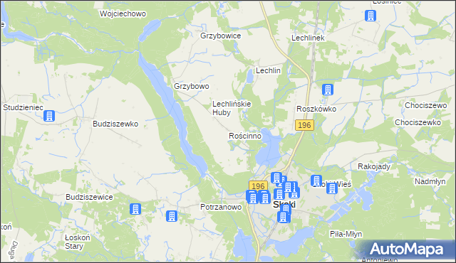 mapa Rościnno, Rościnno na mapie Targeo