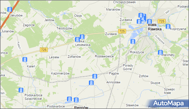 mapa Rosławowice, Rosławowice na mapie Targeo