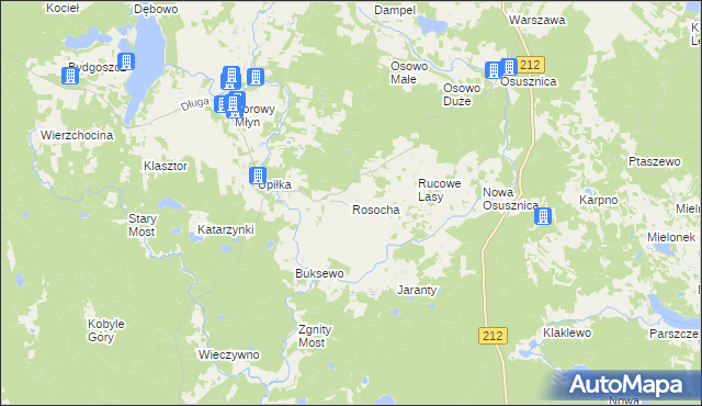 mapa Rosocha gmina Lipnica, Rosocha gmina Lipnica na mapie Targeo