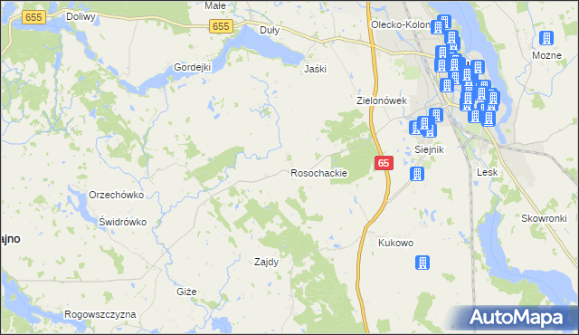 mapa Rosochackie, Rosochackie na mapie Targeo