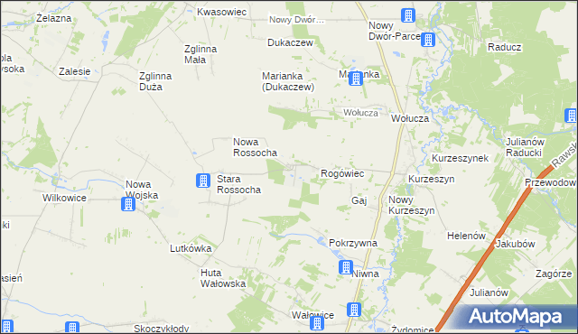 mapa Rossocha, Rossocha na mapie Targeo