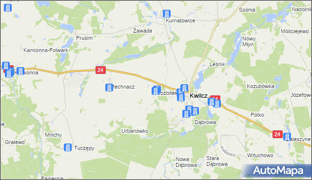 mapa Rozbitek, Rozbitek na mapie Targeo