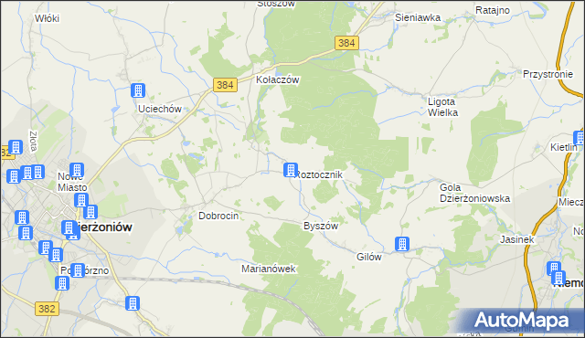 mapa Roztocznik, Roztocznik na mapie Targeo