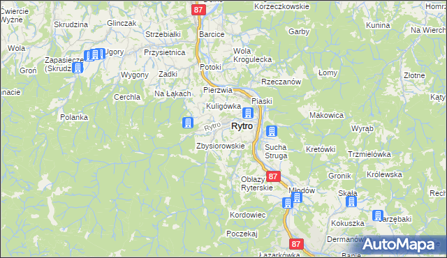 mapa Roztoka Ryterska, Roztoka Ryterska na mapie Targeo