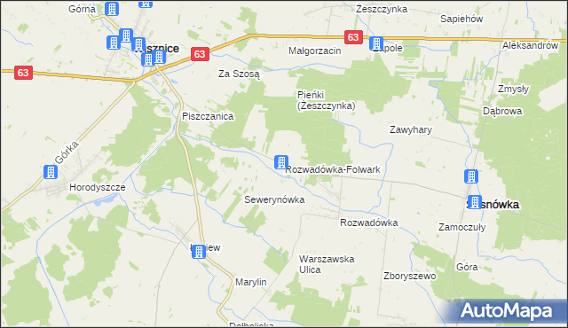 mapa Rozwadówka-Folwark, Rozwadówka-Folwark na mapie Targeo