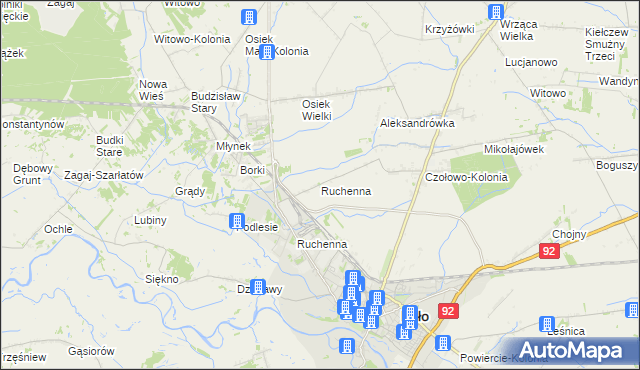 mapa Ruchenna, Ruchenna na mapie Targeo