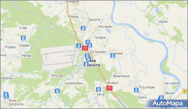 mapa Ruda Łańcucka, Ruda Łańcucka na mapie Targeo