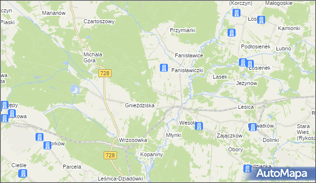 mapa Ruda Zajączkowska, Ruda Zajączkowska na mapie Targeo