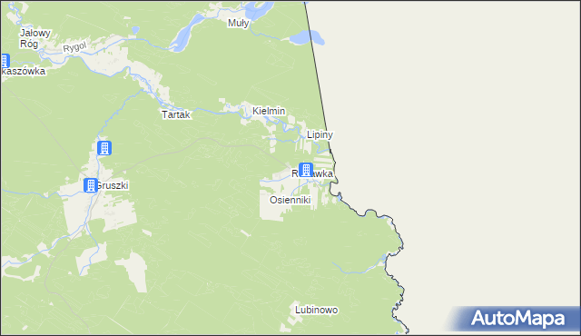 mapa Rudawka gmina Płaska, Rudawka gmina Płaska na mapie Targeo