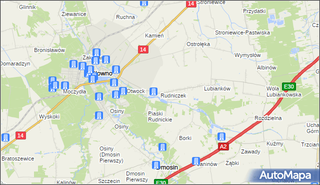 mapa Rudniczek, Rudniczek na mapie Targeo