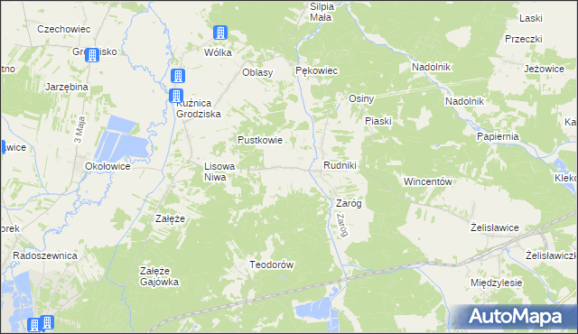 mapa Rudniki-Kolonia, Rudniki-Kolonia na mapie Targeo