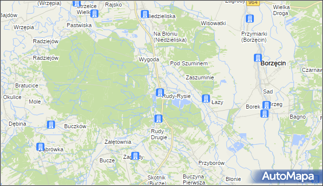 mapa Rudy-Rysie, Rudy-Rysie na mapie Targeo