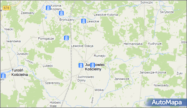 mapa Rumejki, Rumejki na mapie Targeo