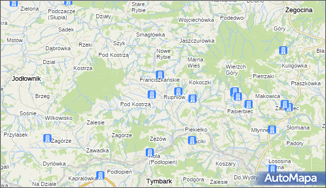 mapa Rupniów, Rupniów na mapie Targeo