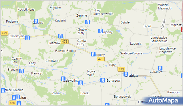 mapa Rusociny, Rusociny na mapie Targeo