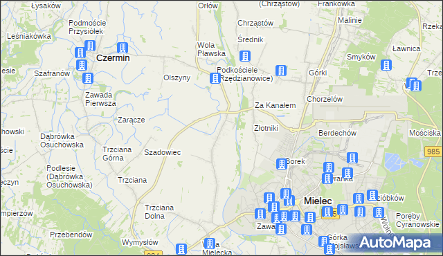 mapa Rzędzianowice, Rzędzianowice na mapie Targeo