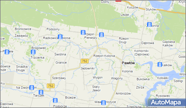 mapa Rzepin-Kolonia, Rzepin-Kolonia na mapie Targeo