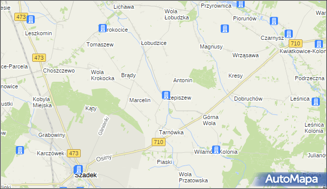 mapa Rzepiszew, Rzepiszew na mapie Targeo