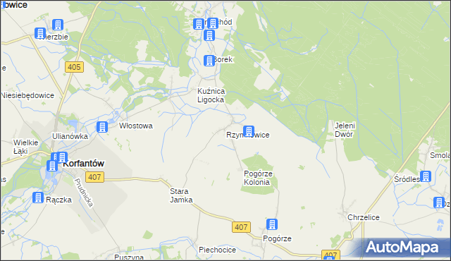 mapa Rzymkowice, Rzymkowice na mapie Targeo