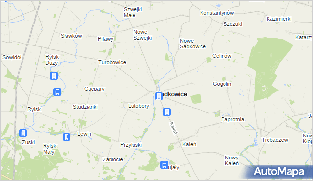 mapa Sadkowice powiat rawski, Sadkowice powiat rawski na mapie Targeo
