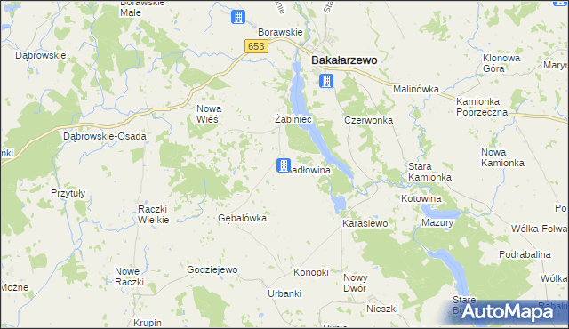 mapa Sadłowina, Sadłowina na mapie Targeo