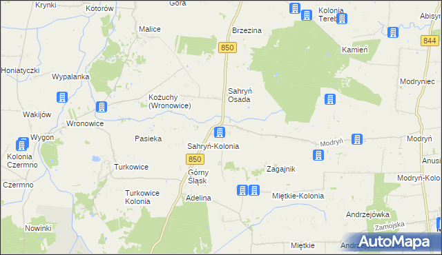 mapa Sahryń, Sahryń na mapie Targeo