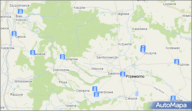 mapa Samborowiczki, Samborowiczki na mapie Targeo