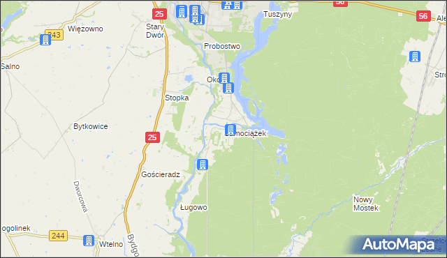 mapa Samociążek, Samociążek na mapie Targeo