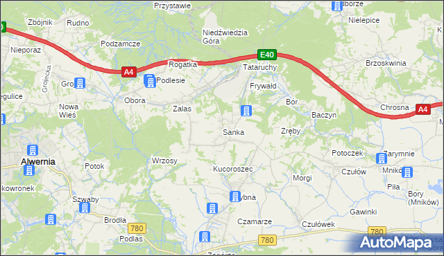 mapa Sanka, Sanka na mapie Targeo