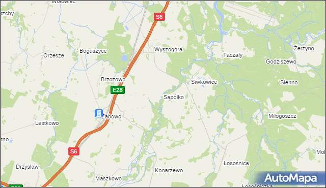 mapa Sąpólko, Sąpólko na mapie Targeo