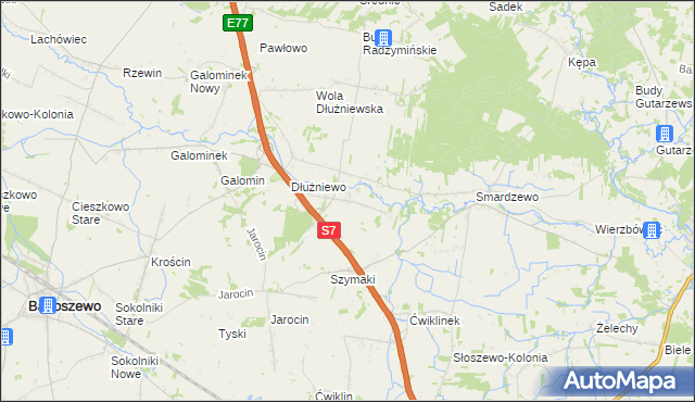 mapa Sarbiewo gmina Baboszewo, Sarbiewo gmina Baboszewo na mapie Targeo