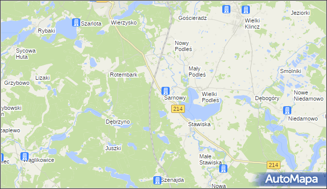 mapa Sarnowy, Sarnowy na mapie Targeo