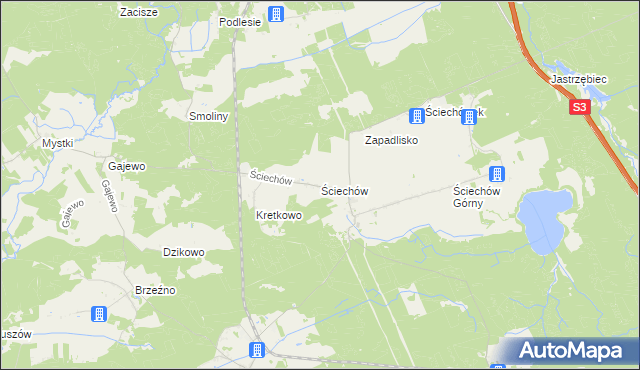 mapa Ściechów, Ściechów na mapie Targeo