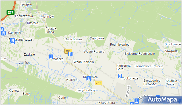 mapa Ściegnia, Ściegnia na mapie Targeo