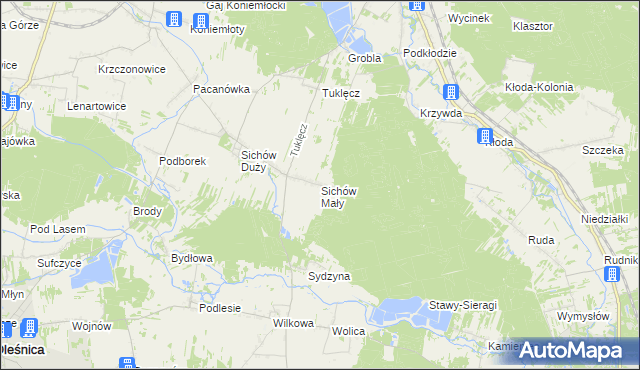 mapa Sichów Mały, Sichów Mały na mapie Targeo