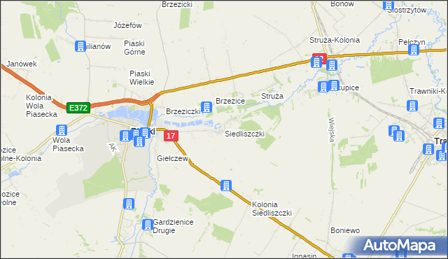 mapa Siedliszczki gmina Piaski, Siedliszczki gmina Piaski na mapie Targeo